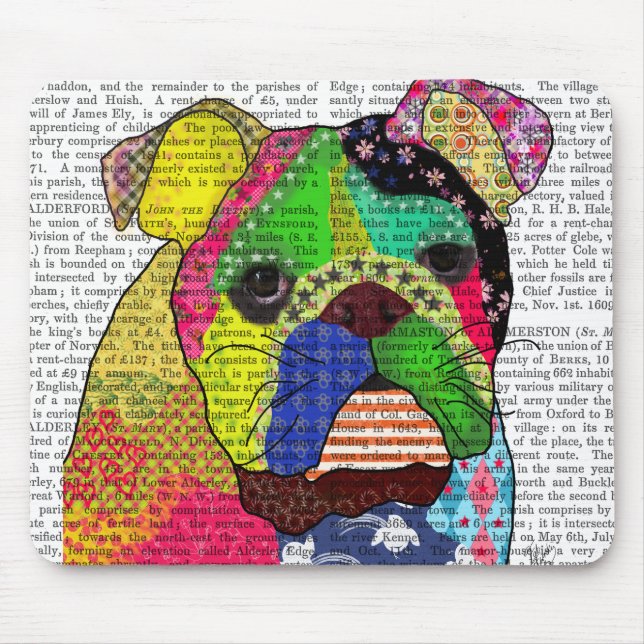 Mousepad Patchwork Bulldog (Frente)