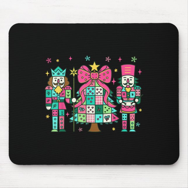 Mousepad Patchwork Nutcracker Árvore de Natal Nk Nutcracker (Frente)