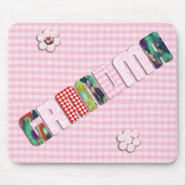 Mousepad Patchwork 'Vovó' em rosa verificado