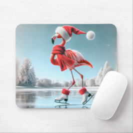 Mousepad Patinação De Gelo Do Flamingo De Natal