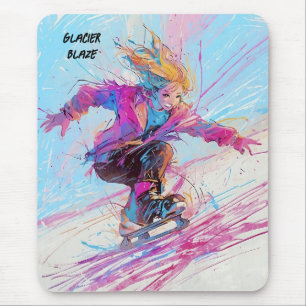 Mousepad patinador de gelo abstrato