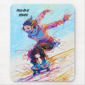 Mousepad patinador de gelo abstrato