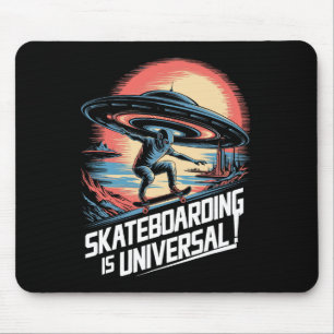Mousepad Patinador de skate Alien Ufo é Ficção Científica U