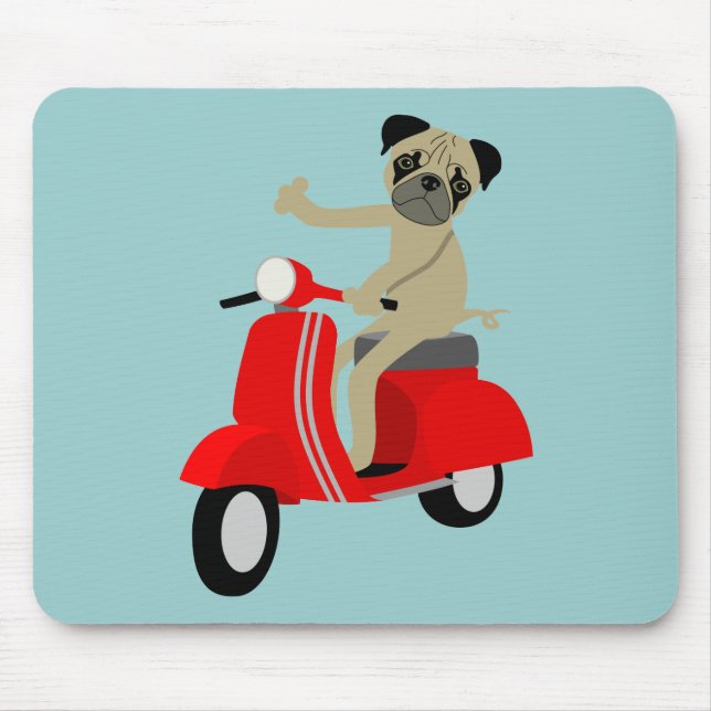 Mousepad Patinete do Pug (Frente)