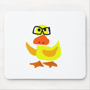 Mousepad Pato bonito que veste a arte dos vidros