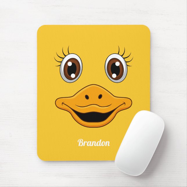 Mousepad Pato de Borracha Bonito Rosto Amarelo (Com mouse)