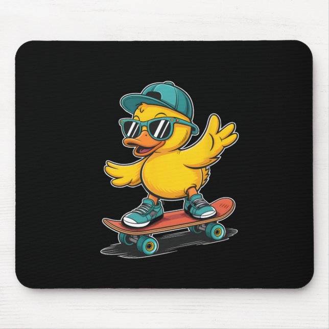 Mousepad Pato de borracha de skate Cool Skater para K (Frente)