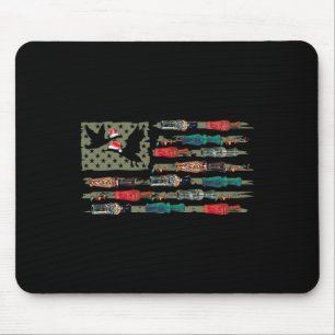 Mousepad Pato de Natal Chamando Bandeira de Natal Pato de N