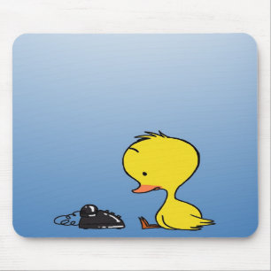 Mousepad Pato que espera um tapete do rato da chamada