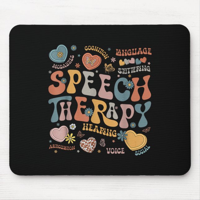 Mousepad Patologista Da Língua Da Terapia De Fala De Groovy (Frente)