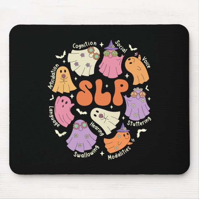 Mousepad Patologista do discurso terapêutico Halloween (Frente)