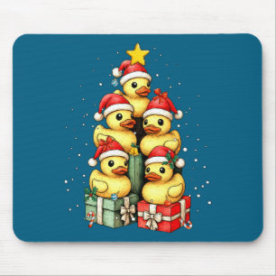 Mousepad Patos de Borracha Fofos Le Duckie Árvore de Natal