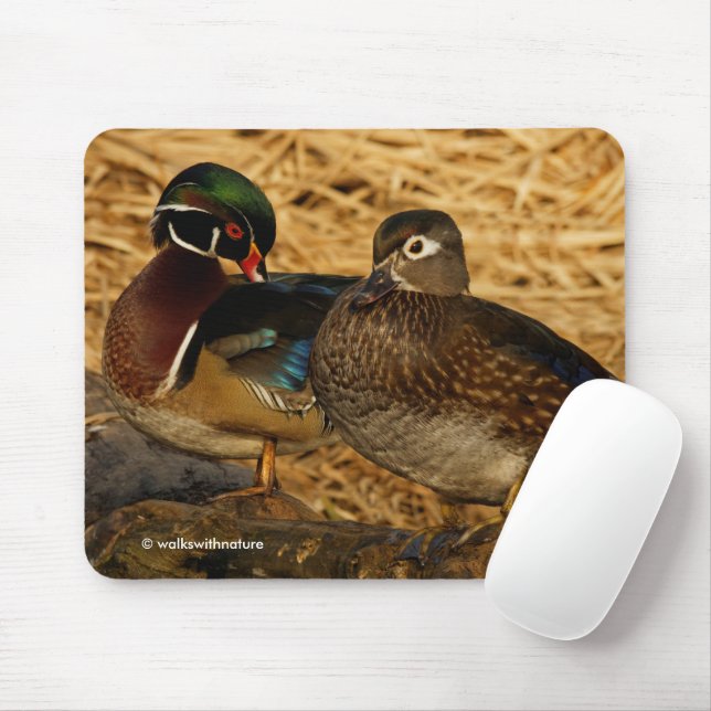 Mousepad Patos de madeira em log (Com mouse)