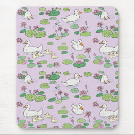 Mousepad Patos e Bocal de Lavanda Waterlily