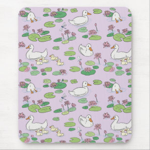 Mousepad Patos e Bocal de Lavanda Waterlily
