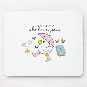Mousepad Patos Fofos Apenas Uma Garota Que Ama Jesus Cristã