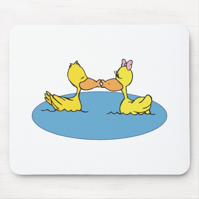 Mousepad patos fofos se beijando (Frente)