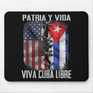 Mousepad Pátria E Vida Cuba Livre Patriótico Retro EUA