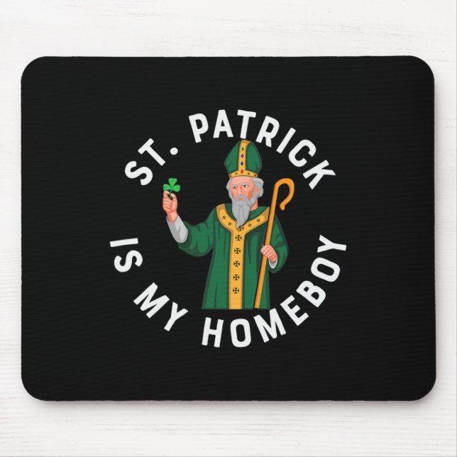 Mousepad Patrick É O Meu Ficar em casa Diversão De Dia De S (Frente)