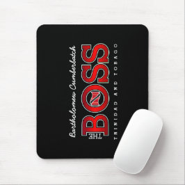 Mousepad Patriotic BOSS Trinidad and Tobago Flag and NAME