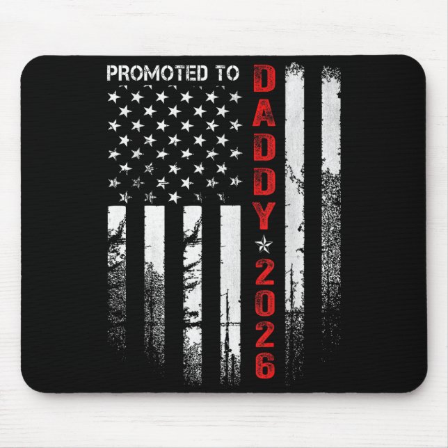 Mousepad Patriotic Dad 2026 Promoted To Daddy Est 2026 New  (Frente)