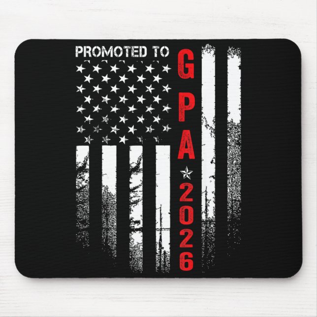 Mousepad Patriotic Mens Promoted To G Pa Est 2026 First Tim (Frente)