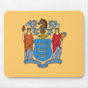 Mousepad Patriotic New Jersey State Flag