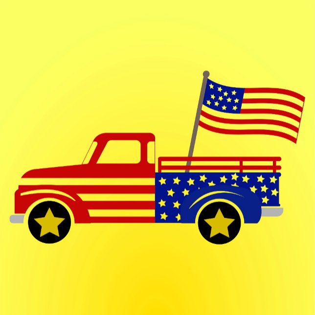 Mousepad Patriotic Pickup Truck  ("Patriotic pickup power for your desk")