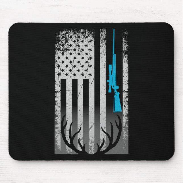 Mousepad Patriótica American Flag Engraçado Caça Amor De (Frente)