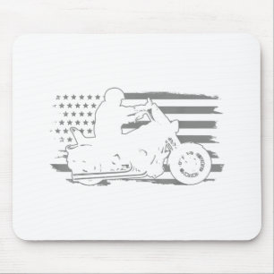 Mousepad Patriótica Motorcycle Vintage American Flag Biker
