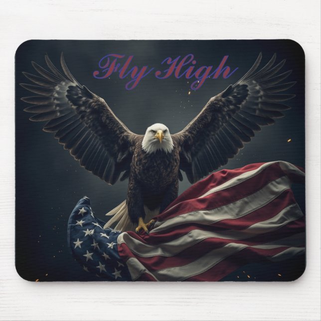 Mousepad Patriótica USA Flag Eagle (Frente)