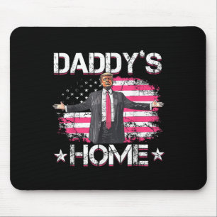 Mousepad Patriótico 2024 do American Flag Daddys Home Trump