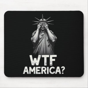 Mousepad Patriótico 4 De Julho Estátua Da Liberdade Wtf Ame