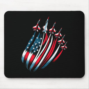 Mousepad Patriótico Bandeira Dos Eua Que Combatem Jets Boys