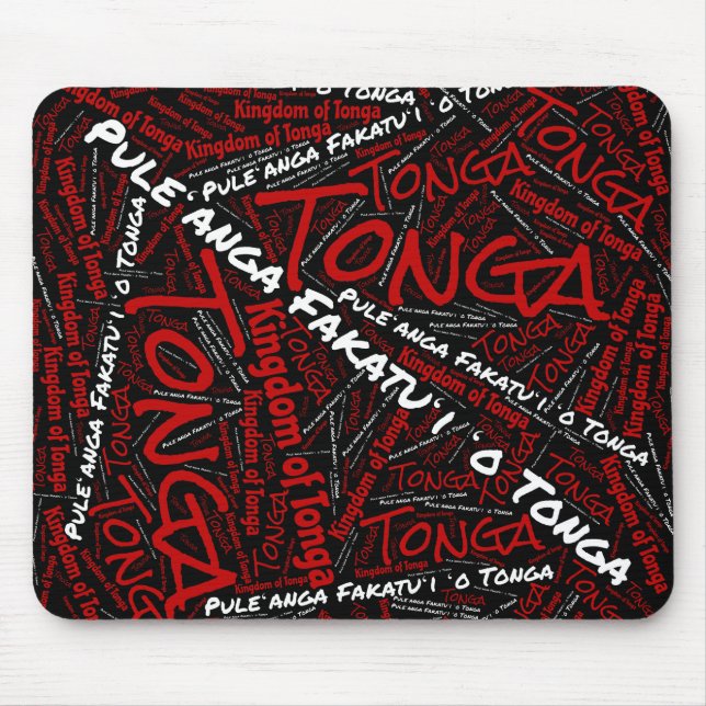 Mousepad Patriótico Delicioso das Cores da Bandeira Tonga (Frente)