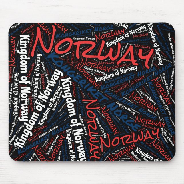 Mousepad Patriótico Delicioso das Cores de Bandeira da Noru (Frente)