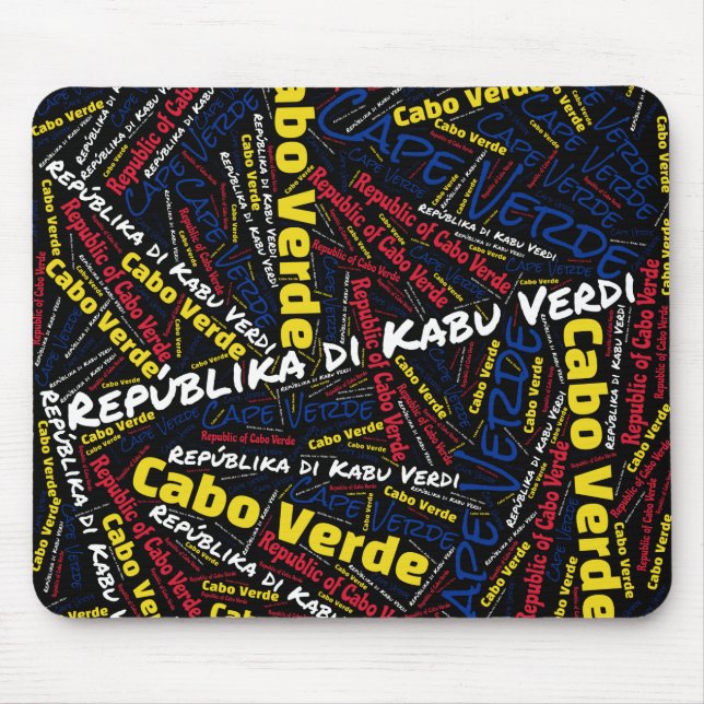 Mousepad Patriótico Delicioso das Cores de Bandeira de Cabo (Frente)