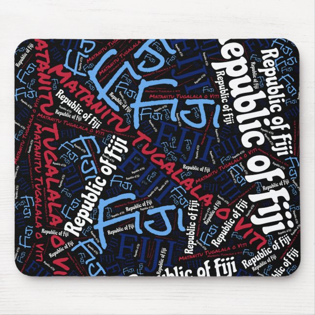 Mousepad Patriótico Delicioso das Cores de Bandeira de Fiji (Frente)