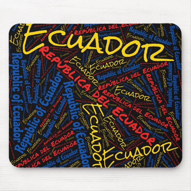 Mousepad Patriótico Delicioso das Cores de Bandeira do Equa (Frente)
