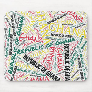 Mousepad Patriótico Delicioso das Cores de Bandeira do Gana