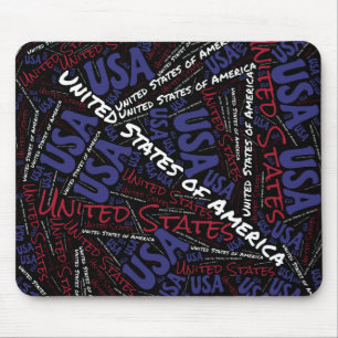 Mousepad Patriótico Delicioso das Cores de Bandeira dos Est