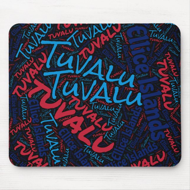 Mousepad Patriótico Delicioso das Cores de Bandeira Tuvalu (Frente)