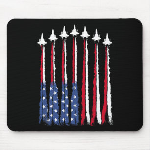 Mousepad Patriótico Vermelho Branco Azul Usa Bandeira Jatos