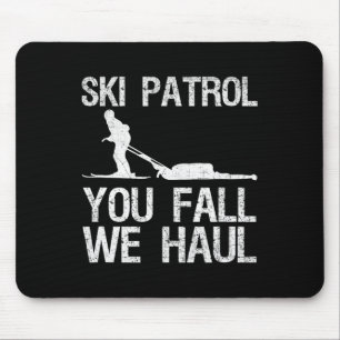 Mousepad Patrulha de Esqui Você Cai Nós Apanhamos O Inverno