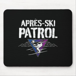 Mousepad Patrulha Retro de Apos Esqui dos Anos 80 Vintage