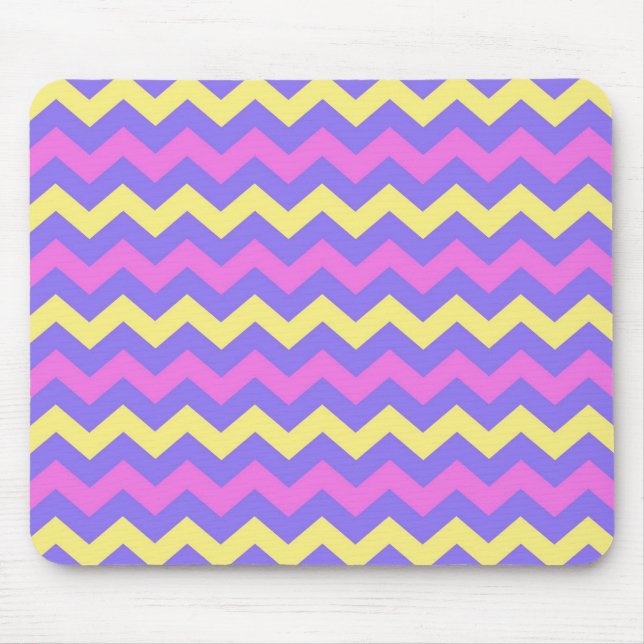 Mousepad Patrulha Zigzag (geel, paars en roze) (Frente)