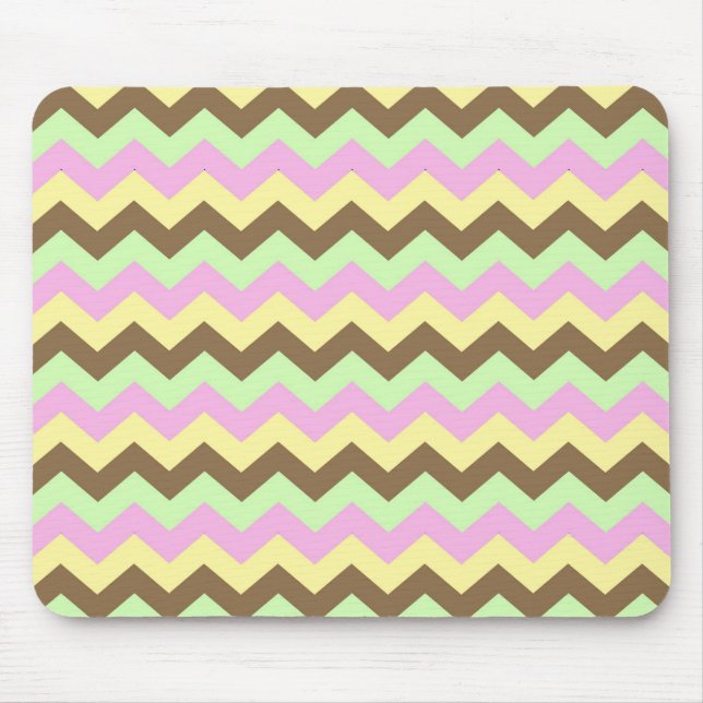 Mousepad Patrulha Zigzag (groen, roze, geel en bruin) (Frente)