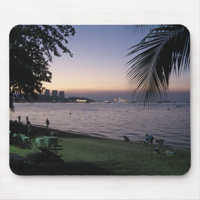 Mousepad Pattaya Beach Sunset.. Chonburi, Tailândia (Frente)