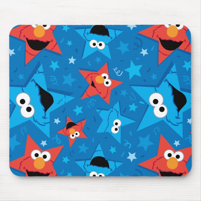 Mousepad Patterno Monstro Patriótico Elmo e Cookie (Frente)