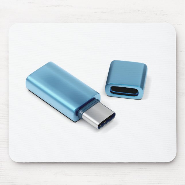 Mousepad Pau de flash usb-c azul (Frente)